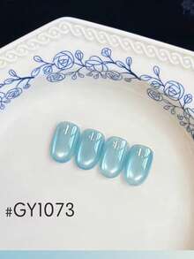 12ml Nuevo esmalte de uñas en gel blanco transparente con perlas de cristal azul y blanco tipo ojo de gato, para uso en salón de uñas, se usa con lámpara UV, de larga duración hasta 28 días. - Multicolor - Ver 18