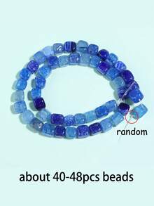 1 Untai Manik-manik Batu Kristal Alami Sugaragate 8x8mm Pola Naga Persegi untuk Pembuatan Perhiasan DIY Gelang Kalung Aksesoris - MultiWarna - View 22