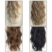 16 Inch Wavy Clip-In Ponytail Extension, Gradient Blonde Synthetic Hair Piece, For Women's Daily And Party Use - Multicolor - View 4