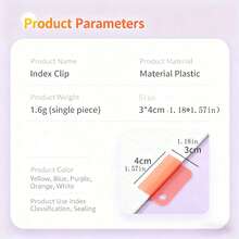 Colorful Index Clip, Multi-Functional Bookmarks, High-Quality Stationery Clips, Ideal For Organizing Files, Papers, And Exams - one-size - View 7