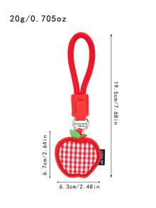 1pc Versatile Colorblock Plaid PU Leather Keychain, Korean Sweet Girl Style Keyring, Zinc Alloy Clasp Gifts For Mother, Father, Graduation, And Teacher - Multicolor - View 11