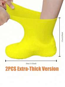 Portable Foldable Silicone Waterproof Boot Covers, Durable Anti-Slip Rain Shoe Covers, Reusable Elastic Shoe Covers, Unisex, Suitable For Outdoor Commuting - Multicolor - View 21
