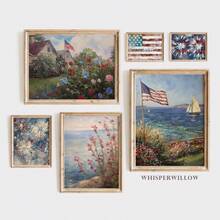 "1pc Retro Summer Beach Printing, Abstract Figure Painting, Beige Coastal Scenery Printable Wall Decoration, Ocean Beach Cabin Decoration Digital Download. " - A - View 2