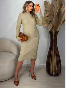 Winter Fashion  Knitting Set - Sand - View 2