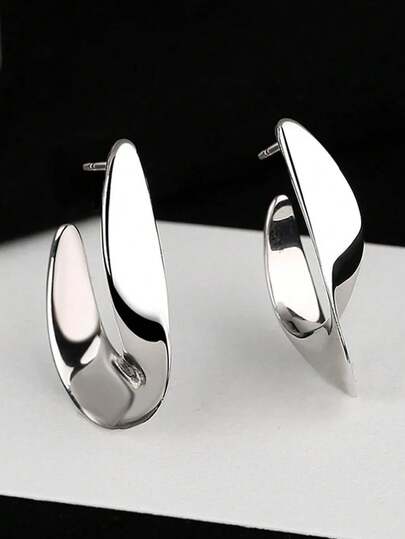 1 Pair Minimalist Earrings, Designed For Women, Suitable For Weddings, Engagements, Anniversary Parties, Valentine's Day Gifts