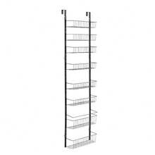 Over The Door Pantry Organizer 9-Tier Heavy-Duty Steel Hanging Spice Rack Adjustable Wall Seasoning Shelves For Kitchen Laundry Room Bathroom Black - 9 - View 2