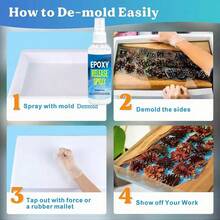 1/2/3Pcs 150ML Epoxy Mold Demold Spray - Resin & Epoxy Release Agent For Smooth Mold Removal With Ease, Universal Use On Almost All Molds - Blue - View 9