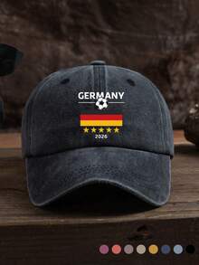 1pc Unisex Adjustable Outdoor Casual Fashion USA Football 2026 Printed Baseball Cap, Breathable Vintage Style, Suitable For Daily Wear, Spring/Summer - E - View 9