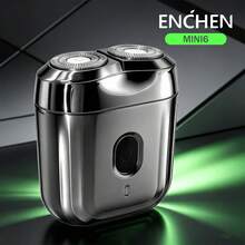 ENCHEN迷你磁吸式剃须刀头，防水电动便携剃须刀，男士家用或旅行两用，迷你6 - 黑色 - 查看 2