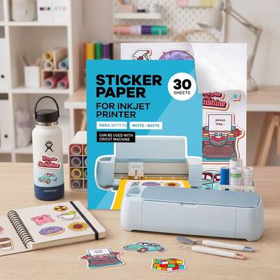 10/20 pezzi di adesivi specifici per stampanti a getto d'inchiostro, formato A4, materiale opaco - adatti per disegno a mano e stampa di motivi vivaci e duraturi