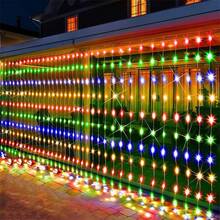 1 dây đèn LED trang trí trong nhà, dài 3m/6m, chạy bằng pin, thích hợp để trang trí tường, rèm cửa, màn che tạo không gian ấm cúng. - Đèn rèm hộp pin - Xem 6
