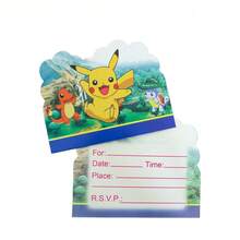 Bộ 10/20 món đồ trang trí tiệc hoạt hình, thiệp mời sinh nhật, thiệp mời đám cưới. - A - Xem 4