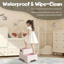Toddler Step Stool Bathroom Sink, 2 Pack Step Stool Plastic Potty Training Toilet Stepping Stools, Child And LightweightNo-Slip Two Step Stools Kitchen - Pink - Pink + 9 Inch Two Step(Pack Of 2) - View 7