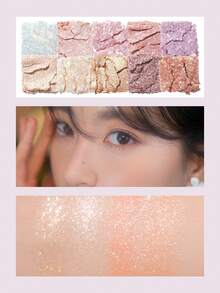 Rom&Nd 1盒 7.5g Better Than Palette #00 Galaxy Garden 眼影盤，啞光閃粉多重質地色調，適合女性日常辦公眼妝 - 新00 銀河花園 - 查看 2