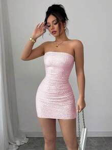 Petite Vestidos cortos de mujer para Halloween - Rosa - Ver 4