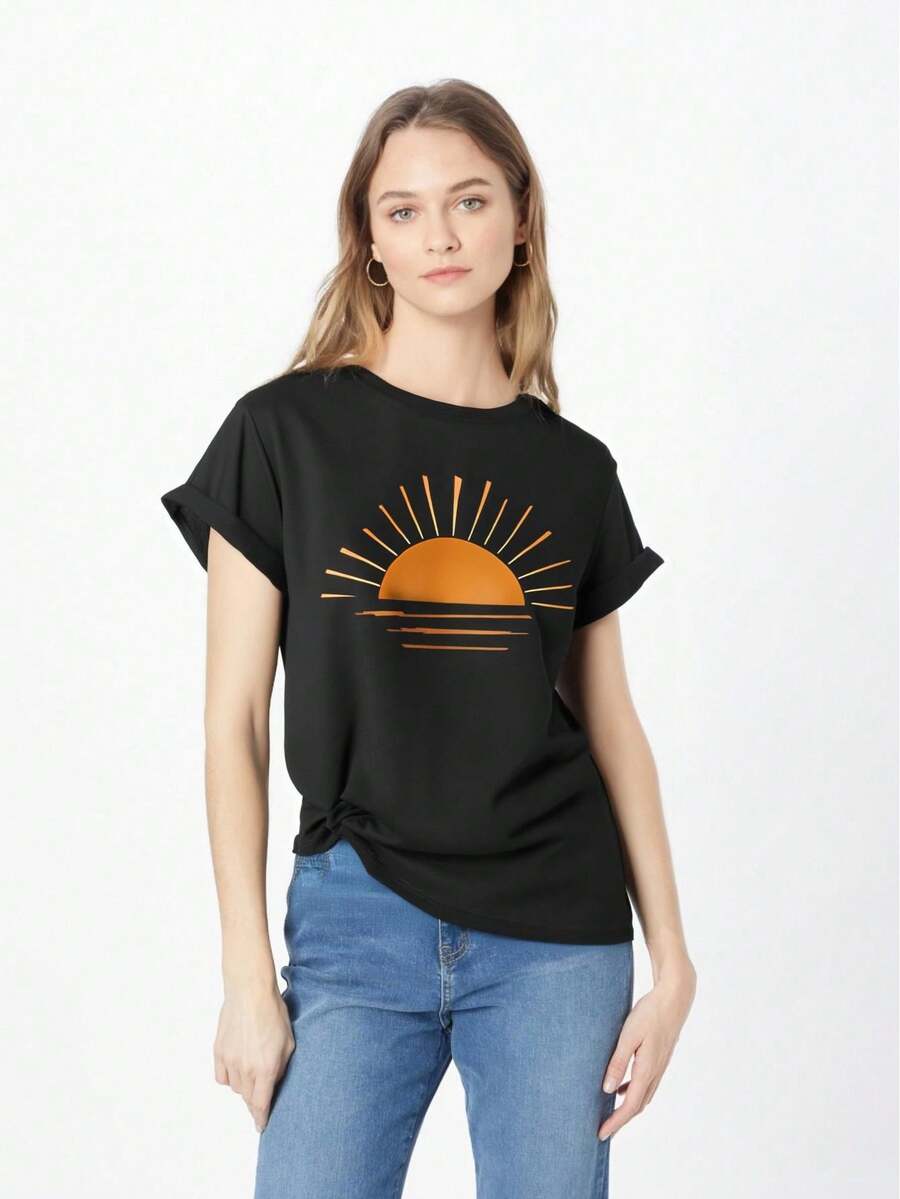 Women T-Shirts - Black - View 1