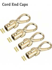 Uxcell Tapas finales de cordón, Accesorios de cuentas de extremo de cordón, Adecuado para hacer joyas con borlas, correas de bolso, decoraciones de bolso DIY, regalos de maestros, etc. - Multicolor - Ver 2