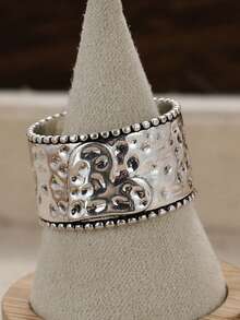 Assorted Minimalist Silver Rings, Including Heart-Shaped Rings, Rotating Rings, Handmade Rings, Beautiful Rings, Meditation Rings, Suitable As Gifts - Silver - View 11
