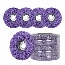 10 Packs Of 4-1/2 X 7/8 (115 X 22mm) Quick Change Strip Discs Fit For Peeling Off Abrasive Bodies Of Various Shapes - Purple - View 3