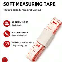 2/5pcs Soft Tape Measure With Dual Scale (Inch & CM), Professional Sewing Ruler, Clear Markings, Durable Plastic Material, Suitable For Weight Loss, Medical, Body Measurement, Sewing, Quilting, Crafting - Sewing Machine Accessories - Multicolor - View 5