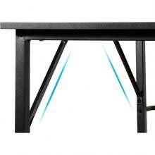 L Shaped Desk, 66-Inch Office Computer Gaming Desks Corner PC Table With Side Bag And Reversible Shelf For Home Work Study Writing Black - 黑色 - 查看 4