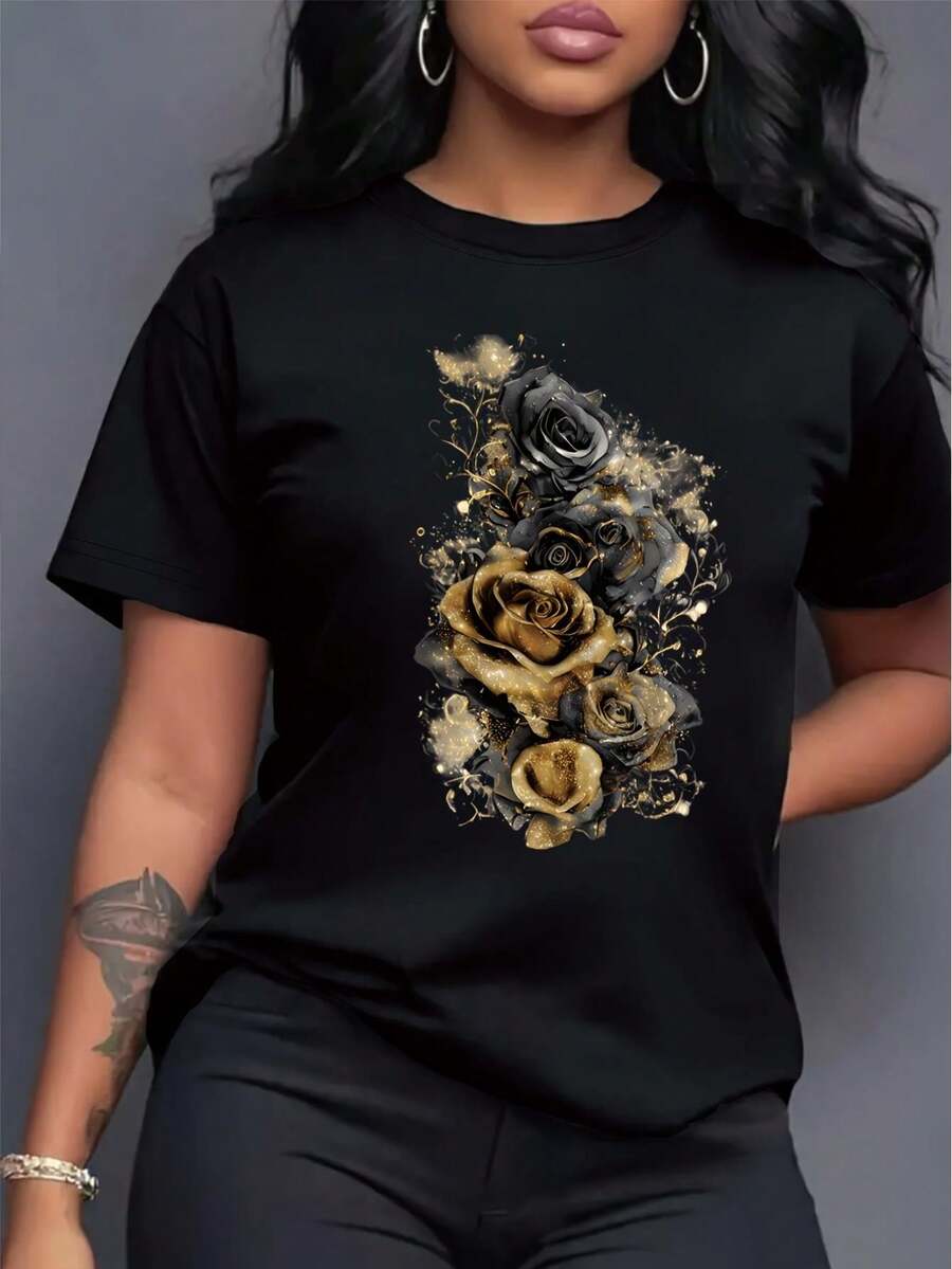 Women T-Shirts - Black - View 1