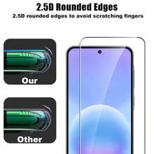 4片装钢化玻璃膜，兼容三星Galaxy A57 A37 A17 A07 A56 A36 A26 A16 A06 A55 A35 A25 A15 A05 A54 A34 A24 A14 A04 A73 A53 A33 A23 A13 A03 A72 A52 A32 A12 A02 A71 A51 A21 S25 S24 FE S25FE S24FE 屏幕保护膜，全覆盖，带胶。 - 無色 - 查看 3