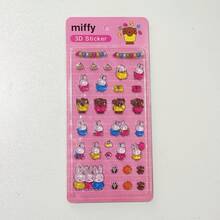 MIFFY 1张可爱米菲兔泡泡贴纸 米菲高定美妆3D手工DIY手册 - 彩色 - 查看 7