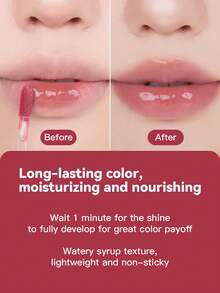 Rom&Nd 1入 3.5g Juicy Lip Tint 04 無花果，柔和裸色調自然提亮，薄貼不黏膩唇釉，週末購物旅行，霧感果凍唇妝唇部化妝品 - 這果汁唇釉 04 無花果 - 查看 4