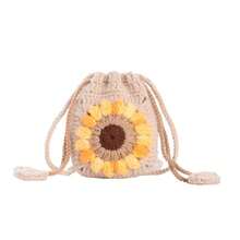 High Quality Fashionable Versatile Portable Shoulder Crossbody Bag, Cute Crocheted Mini Handbag - Multicolor - View 15