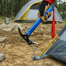 REDCAMP Ultralight 3-In-1 Metal Camping Mallet, Heavy Duty Tent Stake Hammer & Puller For Outdoor Hiking Backpacking, Blue, 3 PCS - Màu xanh dương - 3 cái - Xem 2