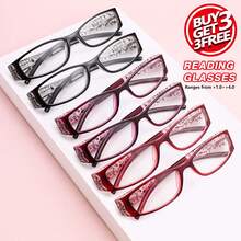 6pcs Oval Reading Glasses, Minimalist Solid Color Frames With High-Quality Spring Hinges, Suitable For Men And Women Daily Use - White - View 3