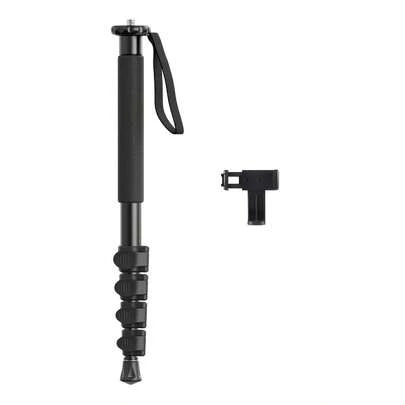 61in/155cm Aluminum Alloy Portable Travel Video Monopod, With 1/4" And 3/8" Screw Adapters, Suitable For DSLR Cameras And Camcorders, Professional Photography Accessory