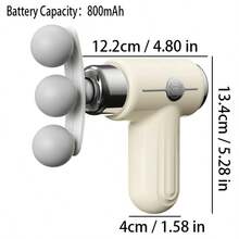 Edisi Spesial Idul Fitri, Pistol Pijat Mini 3 Kepala | Pistol Pijat Otot 6 Kecepatan dengan 9 Kepala Pijat, Baterai 800mAh 25W 3200 RPM untuk Relaksasi Jaringan Dalam, Cocok untuk Setelah Berolahraga, di Kantor, dan Saat Bepergian - View 4