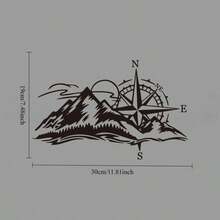 1pc Creative & Interesting Compass Breeze Sticker, Designed For Cartoon Fans And Enthusiasts, High-Quality, Suitable For Car, Pickup Truck, Motorcycle And Laptop Decoration - Evening Breeze at Compass Peak - View 9
