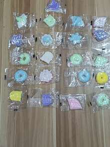1/5个迷你软甜甜圈和什锦甜点挤压玩具，蓬松芝士蛋糕吐司华夫饼冰淇淋减压玩具，青少年礼物 - 彩色 - 查看 15