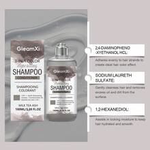 3-In-1 Hair Dye Shampoo, 1pc Color Depositing Shampoo And Conditioner, Gentle Cleansing And Shiny Hair Care Daily Use Product - Shampoo - View 7