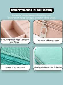 1pc Multi-Functional Travel Jewelry Storage Box, Mini Waterproof Jewelry Box, Detachable Jewelry Organizer Box, Women Rings Box, Travel Essentials, Travel Accessories, Bathroom Accessories, Suitable For Rings, Earrings, Necklaces, Watches, Lipsticks, Bracelets And Other Jewelry Storage, Graduation Season Gift, Birthday Gift, Mother's Day Gift, Valentine's Day Gift, Wedding Decoration, Bedroom Decoration - Multicolor - View 10