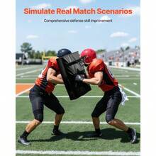 Blocking Dummy, 24x16 In Blocking Pads, Kick Shield Pad With Handles, High-Density Sponge Tackle Dummies, Heavy Duty Training Equipment Basketball Hockey Black, 1PCS - 24 X 16 Inch - View 5