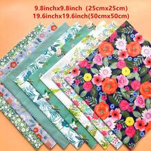Set de 8 piezas de tela estampada, patchwork, tela de costura de muñecas, materiales de costura y acolchado DIY - C - Ver 5