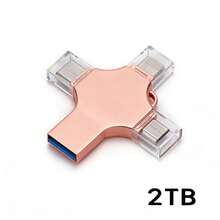 Ổ USB Flash Drive 4 trong 1 2TB, Thẻ nhớ, Thiết bị lưu trữ ngoài, Tương thích với điện thoại thông minh/iPod/máy tính/IOS & Android/PC - Xem 11