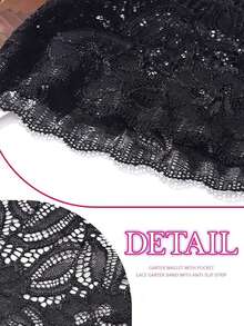 1pc/2pcs 3 Colors 4 Sizes Lace Thigh Garter With Wallet, Lace Anti-Slip Thigh Phone Holder, Breathable & Skin-Friendly, Elastic Fit Won't Fall Off, Can Hold Coins, Cards, Phones, Ideal For Running, Cycling, Commuting - Multicolor - View 7