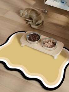 1pc Customizable Super Absorbent Pet Food Mat, Personalized With Pet Name, Made Of Thick, Non-Slip, Highly Absorbent Diatomite Material, Perfect Gift For Your Cats And Dogs, Fashionable, Colorful, Retro, Cute, Unique Customization, Ideal Gift For Others, Family, Friends, Pet Lovers - Multicolor - View 12