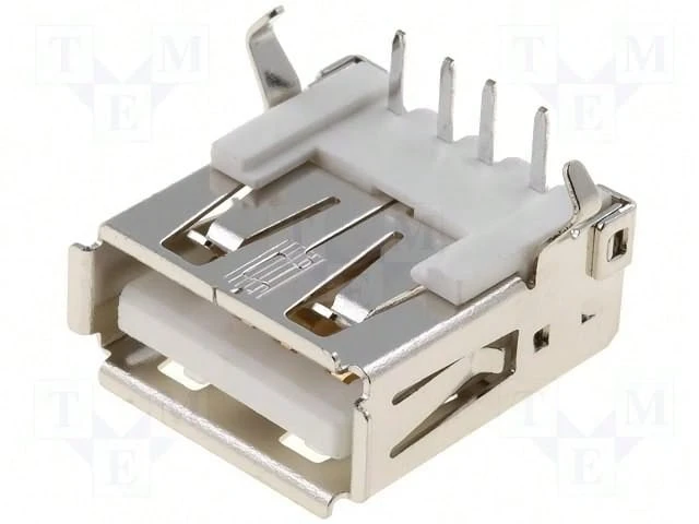 Avant USB A Female Base Connector For 90° Angled Printed Circuit Board - View 2