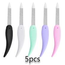 Bộ 5 dũa móng tay gấp gọn, dũa móng tay đánh bóng, dụng cụ chăm sóc móng hai mặt bằng nhựa ABS, que đánh bóng và mài móng hai mặt, dụng cụ chăm sóc móng. Dụng cụ chăm sóc và vệ sinh cá nhân, dụng cụ chăm sóc tay và chân. Tiện lợi và thiết thực. - Nhiều màu - Xem 11