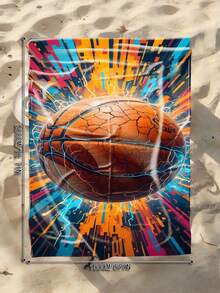 1pc Lightning Basketball Kids Beach Towel, Super Soft Microfiber Extra Large Beach Blanket, Super Absorbent Bath Towel, Suitable For Travel, Swimming Pool, Diving, Surfing, Yoga, Camping, Available In Multiple Sizes, Beach Accessories For Beach, Pool, Travel, Camping, Yoga - Multicolor - View 14