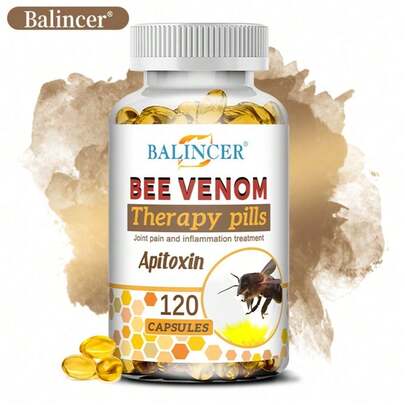Bcuelov Bee Venom Capsules - Contains Glucosamine Sulfate And Manuka Honey - High-Quality Ingredients, Suitable For Both Men And Women - 120 Capsules, 60-Day Supply