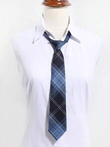 一套男女通用的休闲条纹领结和领带组合，适合日常衬衫搭配和校园着装。 - 彩色 - 查看 6