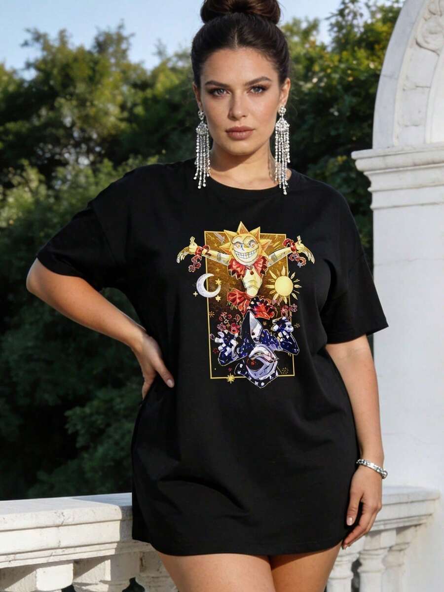 Camiseta de manga corta con cuello redondo suave y casual de verano para mujer, tops para salir, algodón, vintage, estilo callejero europeo y americano, casual deportivo, estilo unisex, estilo casual urbano, tops bonitos, Gen Z, curvas, ropa Y2K, camisetas divertidas, tops para damas, conjuntos de vacaciones para mujer, top lindo, camiseta gráfica, conjuntos de primavera, camisetas holgadas, ropa de calle retro, estilo de los 90, estilo de los 2000, subcultura, top negro, tops blancos, atuendo de fiesta de los 90. - Negro - Ver 1