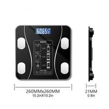 Smart Body Fat Scale With Bluetooth And App, Digital Weight And Body Composition Scale, 180kg Capacity, Tempered Glass Scale, Multifunctional For Health Monitoring - A - View 6